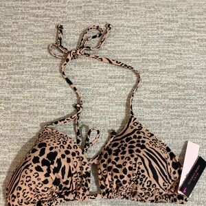 Victoria's Secret Animal Print Bikini Top Large